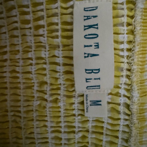 Yellow Gingham Ruffled Top - Picture 2 of 2